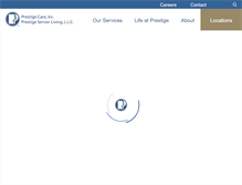 Tablet Screenshot of prestigecare.com